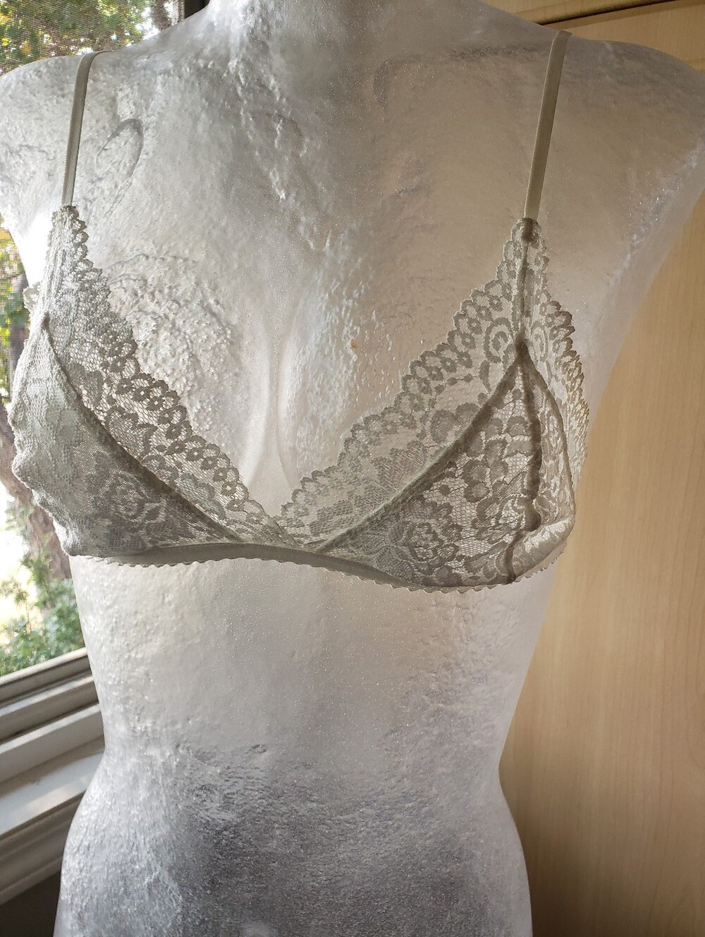 Talula Lace Triangle Bralette - Sage Green